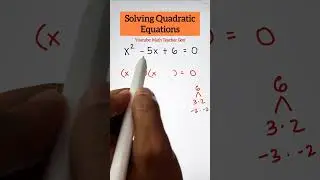 Solving Quadratic Equation by Factoring #mathteachergon #quadraticequation #factoring
