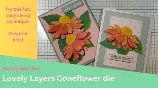 Layered Coneflower Card | Inking Technique for Kids