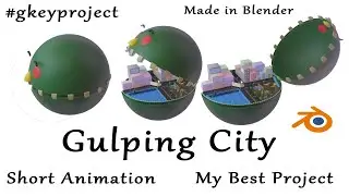 Gulping city | Best project ever I made | Blender Alphaa 3.0 | Gkey project| #shorts