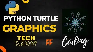 How to code Python Turtle Graphics | Coloring Flower | Python Code