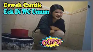 Beautiful Girl Poops in Public Toilet | Funny Comedy