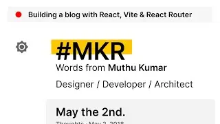 Building my personal blog with React, Vite, & React Router