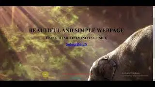 SIMPLE ONE PAGE WEBSITE USING HTML ONLY || HTML PROJECTS