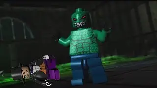 Lego Killer Croc banishes Lego Penguin to hell (but he comes back)