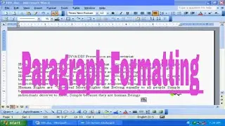 Paragraph Formatting