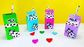 How To Make Origami Paper Milk Box - PAPER CRAFT