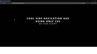 Html css side navbar...no javascript