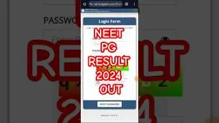 How to check NEET PG Result 2024 #neetpgresult