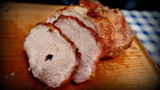 SPIT ROAST PORK LOIN RECIPE - BRINED & GLAZED
