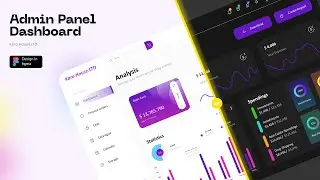 Admin Panel Dashboard ui bright | dark theme 