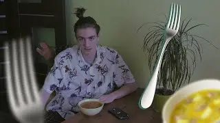 съел суп вилкой