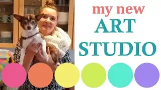 Art Studio Tour - A new place to paint!  Gorgeous Inspiring Sunfilled Studio Space - How to do it?