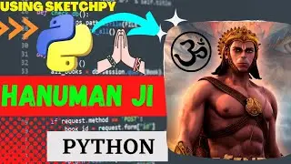 Lord Hanuman Using Python Turtle Code | Python Programming Hub