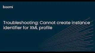 Troubleshooting: Cannot create instance identifier for XML profile