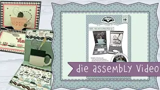 Karen Burniston Die 1269 Tea and Coffee Pop up Assembly