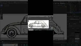 VW Beetle Cabrio 1500 modelling in blender 2.80.