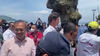 Menemani Puan Maharani Mengunjungi F1H2O, di Danau Toba.