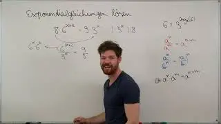 Exponentialgleichung mit Potenzgesetzen umformen und mit Logarithmus lösen