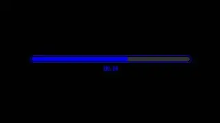 1-Minute Blue Round Progress Bar Countdown Black Screen, 100% Copyright Free