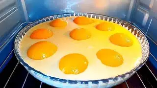 Простой пирог с ПЕРСИКАМИ 🍑🍑🍑Невероятно нежный и вкусный