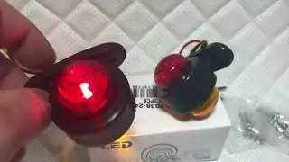 Боковые габаритные огни led желтый/красный 12/24V