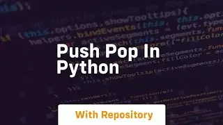 push pop in python