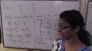 Solving an equation with fractions- Example 6
