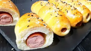 Духовые БУЛОЧКИ С СОСИСКОЙ! Сосиски в тесте - очень простой и вкусный домашний рецепт.