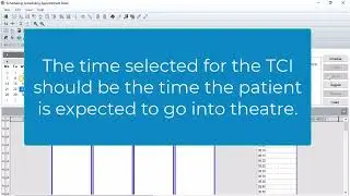 Scheduling a Theatre TCI