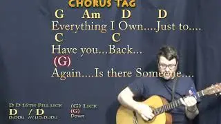 Everything I Own (Bread) Strum Guitar Cover Lesson with Chords/Lyrics - Capo 2nd Fret