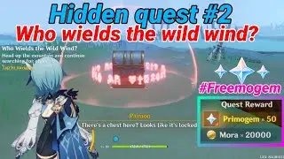 Hidden quest ~ Who whiels the wild wind ? 50 primogems || Genshin Impact