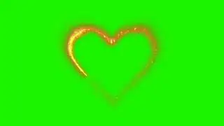 Heart green screen video.