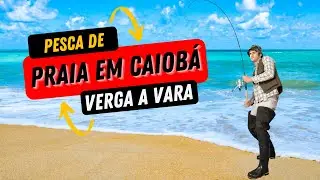 Pesca de Praia Irmãos de Pesca (Pescaria na praia Mansa de Caiobá).