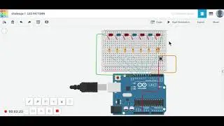 Challenge 1- LED PATTERN VIDEO ARDUINO TINKERCAD HINDI
