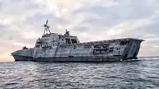 U.S. Navy's New Littoral Combat Ship Arrives In San Diego