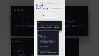 Neumorphic Input Field Using CSS #shorts #html #css