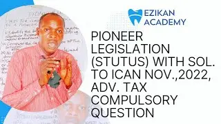 Pioneer Legislation (Status) and Investment Tax Incentives: Adv. Taxation / Financed ACT ,2020, 2021