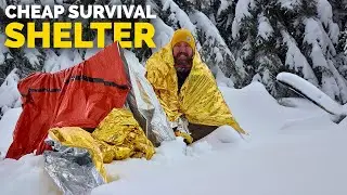 Winter Camping in a Cheap Survival Shelter Didn't Go As Planned
