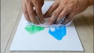 Use Cloth for Abstract Painting | Acrylic on Canvas Step by Step | Work #107