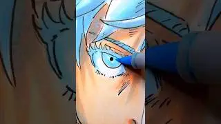 Drawing Gojo from Jujutsu Kaisen 🧿🫦🧿 #jjk #art #shorts