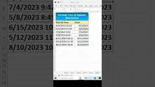 TRUNC Formula To Separate Date in Excel 🔥|