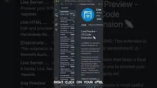 Best vs code Extension to Preview HTML! 