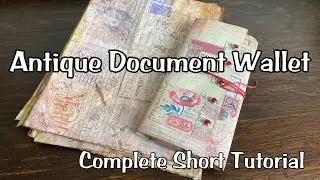 Complete Tutorial to Make A Quick Antique Document Wallet. Product Links in Video Description