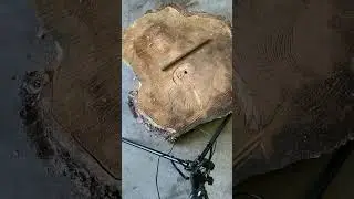 Catstand baseblock secured to central pole glue and rebar #carving #handmade #glue #catstand #cat