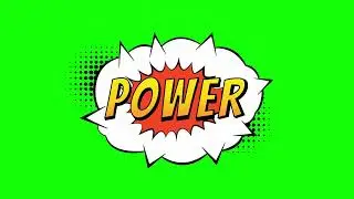 POWER green screen animation GIF