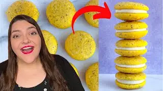 Yummy Lemon Poppyseed Cake Cookie Sandwiches!