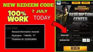 7 JULY NEW REDEEM CODE PUBG | Free New Skin Pubg Redeem Code