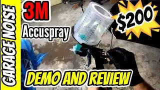 3M Accuspray paint gun review and demo.  diy auto body, cheap paint gun, auto body and paint repair