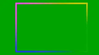 Animated rainbow frame-Free Green Screen