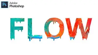 Flow Text Effect In Adobe Photoshop | Photoshop Tutorial